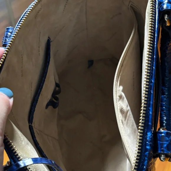 Brahmin Satchel Melbourne Crocodile-Embossed Women's Bag - Picture 6 of 9